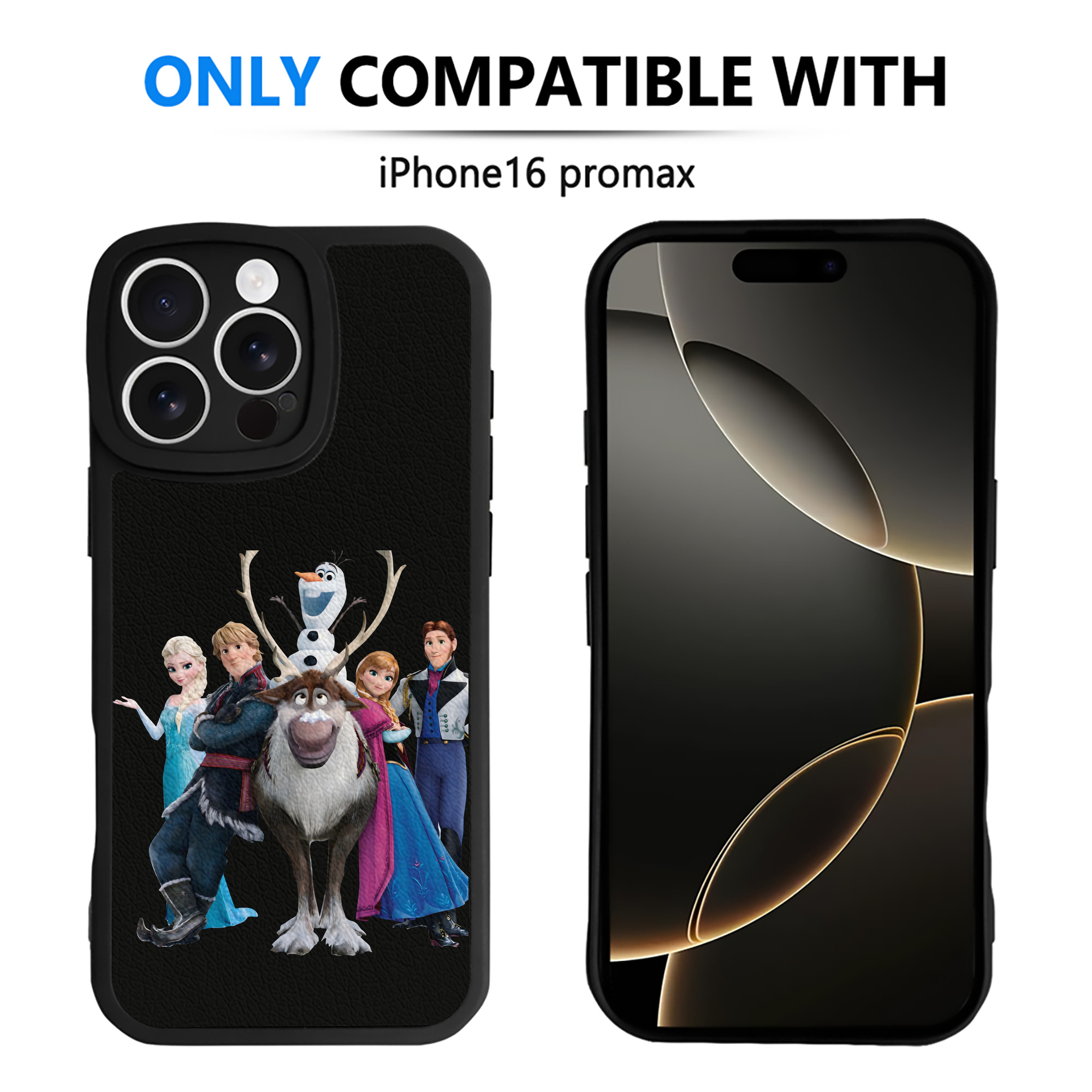 （画像用） アナと雪の女王 アンナ エルサ Frozen Anna Elsa 【iPhone 16シリーズ対応】シリコンスマホケース（レザー調） 材質：シリコン